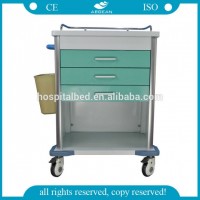 AG-Mt034b Mobile Cheap Crash Cart Medical Trolley with Wheels