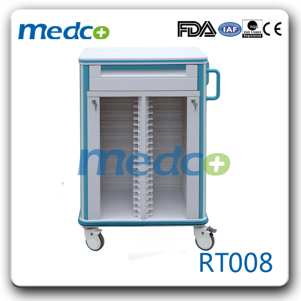 ABS Double Medical Patient File Cart Document Record Trolley Image1