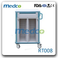 ABS Double Medical Patient File Cart Document Record Trolley