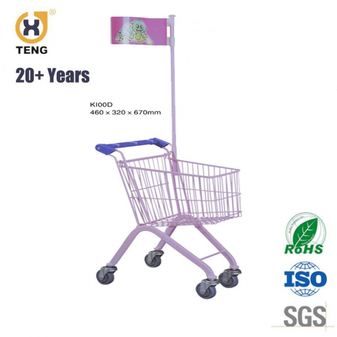 Cheap Kids Shopping Cart Trolley with Flag Image1