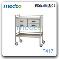 Hospital S. S Surgical Crash Cart Medicine Equipment Trolley