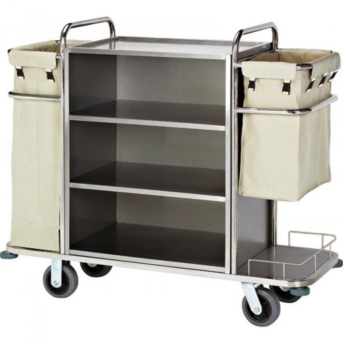 Stainless Steel Construction Hotel Housekeeping Maid Cart Trolley Image1