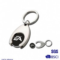 Factory Metal Trolley Coin Key Ring for Sale (xd-08269)