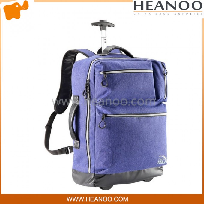 Small Brands School Rolling Trolley Carry on Luggage Backpack Bag Image1