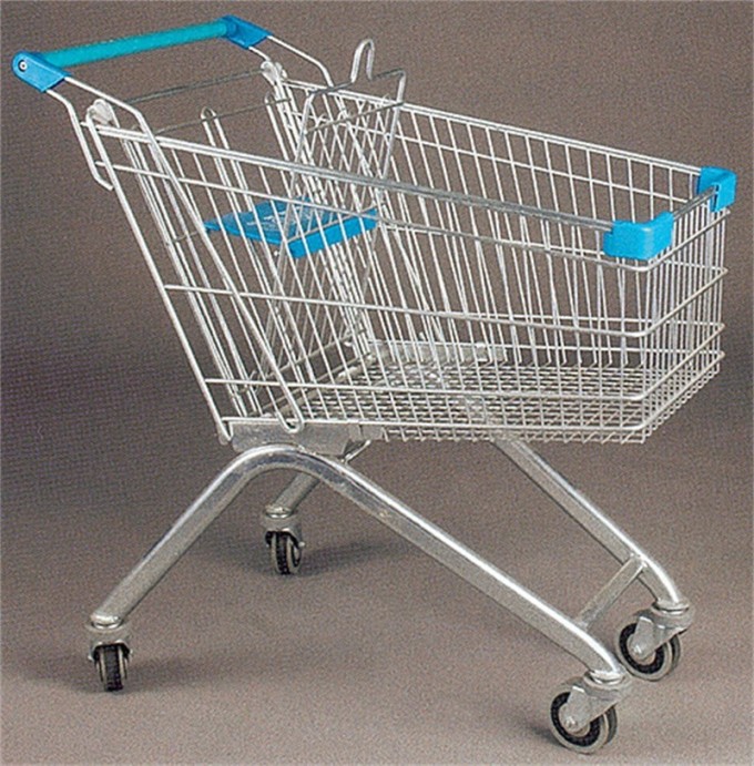 Lower Price Steel Supermarket Shopping Trolley Cart Image1