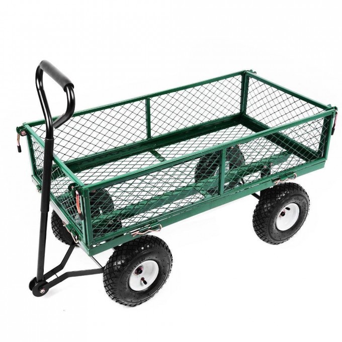 UK Durable Metal Steel Tool Garden Cart Image1