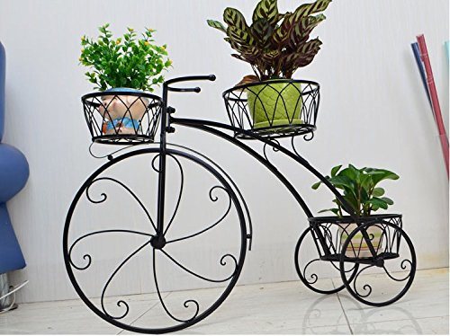 Home Decor Tricycle Plant Stand - Flower Pot Cart Holder - Ideal for Home, Garden, Patio - Great Gif Image1