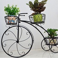 Home Decor Tricycle Plant Stand - Flower Pot Cart Holder - Ideal for Home, Garden, Patio - Great Gif