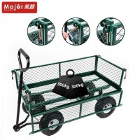 Foldable Metal Garden Mesh Wagon Cart Tc1840A