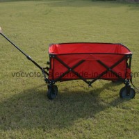 Folding Camping Wagon Cart Collapsible Sturdy Steel Frame Garden Beach Wagon Cart