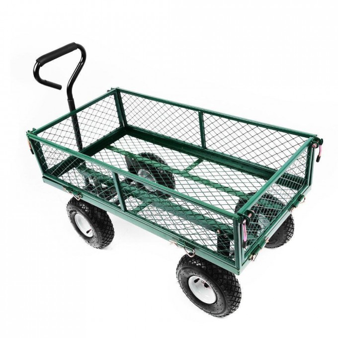 Steel Heavy Duty Mesh Tool Garden Cart Image1