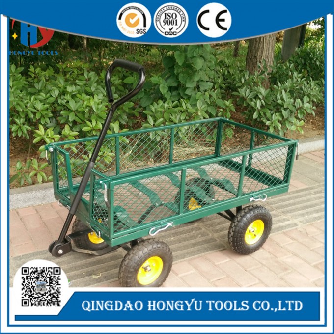 300kgs Capacity Steel Mesh Garden Tool Cart Image1