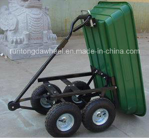 Tc4701 Four Big Wheel Garden Tipping Cart Image1