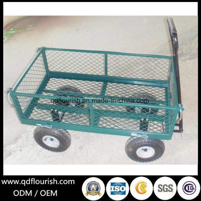 Factory Price Steel Mesh Tool Cart Hand Trolley for Garden Image1