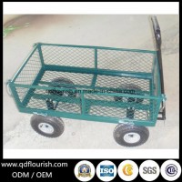 Factory Price Steel Mesh Tool Cart Hand Trolley for Garden