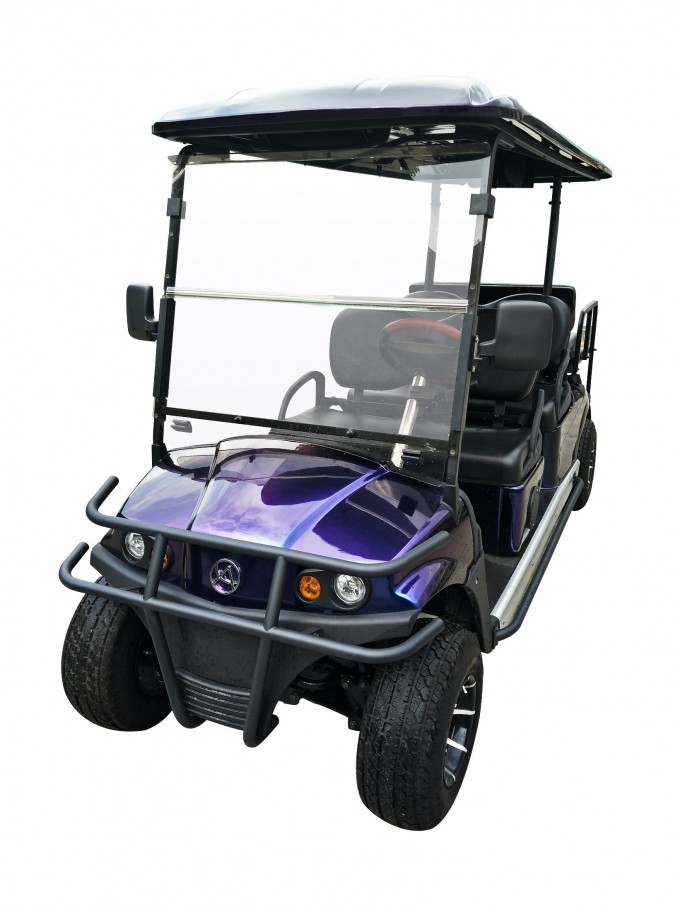 Customized Design 4+2 Seater High Performance Golf Cart with Oil Electricity Hybrid Technology Image1