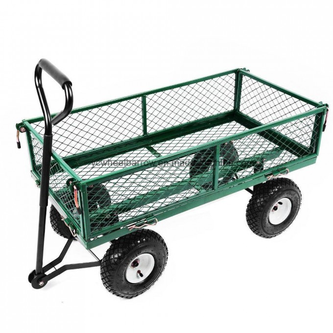 Heavy Duty Mesh 4 Wheel Garden Cart Image1