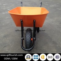 Garden Tool Cart Trolley Wheelbarrow Rubber Wheel Barrow Wb7402