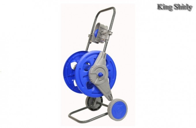 Garden Hose Reel Trolley with Hose Track Guide Big Capacity 60m 1/2in Hose Image1
