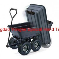 Black Poly Garden Dump Cart