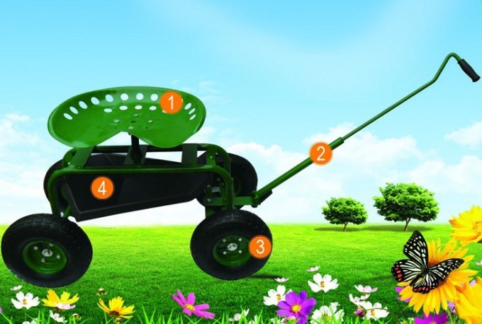 Garden Work Seat/ Garden Cart (GC1852-YT) Image1