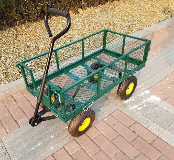 Mesh 4 Wheel Meital Garden Cart for Europe Image1