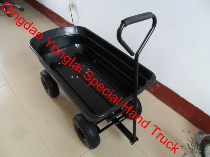 4-Wheel Garden Dump Wagon Cart Image1