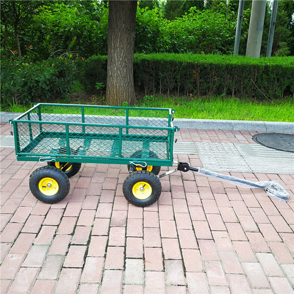 Outdoor Beach Wagon 4 Wheels Utility Folding Garden Cart Image1