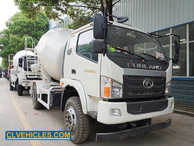 Foton 4 Cbm Agitator Truck with Sunny Pump Small Concrete Mixer Truck Image1