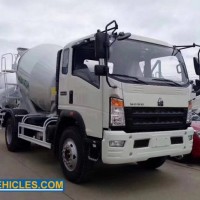 HOWO Euro3 130HP 4cbm 4000L Concrete Cement Drum Mixer Truck