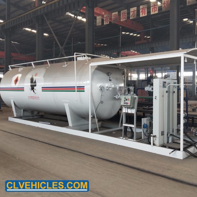25cbm Mobile LPG Gas Filling Skid Station 25000L LPG Propane Tank Station Image1
