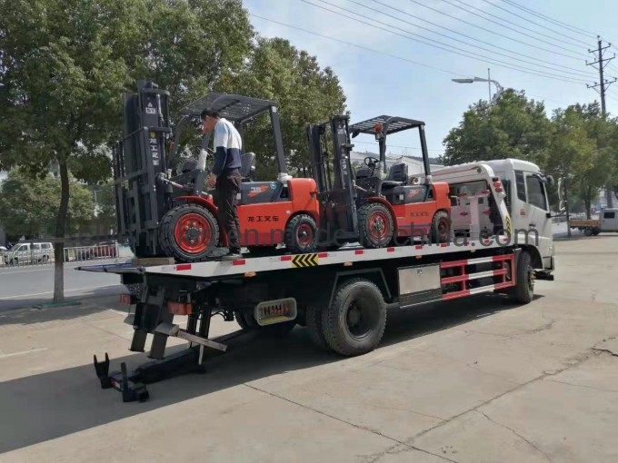 Excavator Carrier Heavy Truck Transportor 10t Flatbed Tow Truck Image1