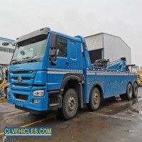 HOWO 8X4 30tons Wrecker Towing Truck 360degree Rotate Crane Wrecker Recovery Truck