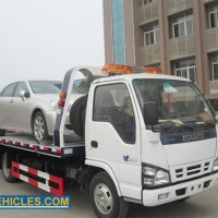 Japanese High Quality Isuzu 600p 5tons Flatbed Wrecker Towing Truck Recovery Truck for Sale