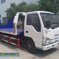 Japan Isuzu 100p 98HP 4tons Flatbed Towing Truck Road Wrecker Truck Factory Directly Sale