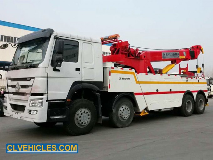 HOWO 8X4 50ton Heavy Duty Tow Rotator Truck Wrecker Towing Truck Image1