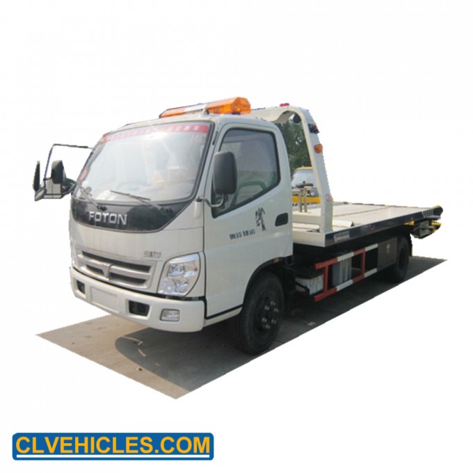 Foton 4X2 4tons Road Wrecker Truck Flatbed Towing Truck Factory Directly Sale Image1