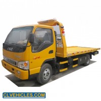 High Quality JAC 4X2 4tons Flatbed Towing Vehicle Wrecker Truck with High Standard Painting
