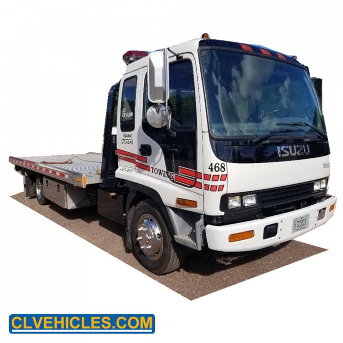 Isuzu 4X2 8tons Flatbed Wrecker Truck Road Wrecker Truck for Sale Image1