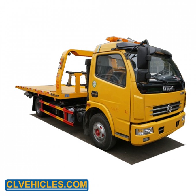 Dongfeng 5tons Flatbed Wrecker Truck Road Recovery Truck for Sale Image1