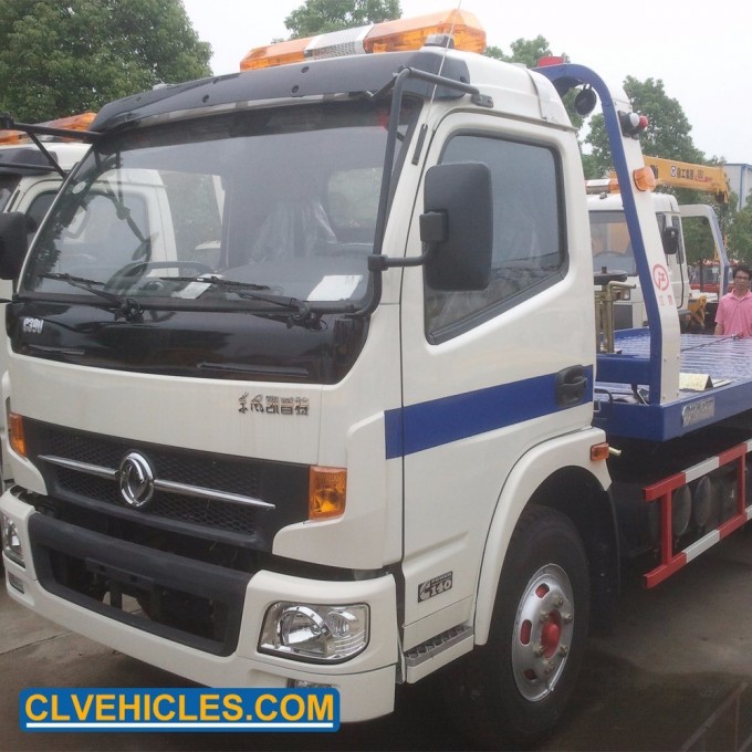 Dongfeng Isuzu 5 Ton Wrecker Road Tow Recovery Flatebed Towing Truck Image1