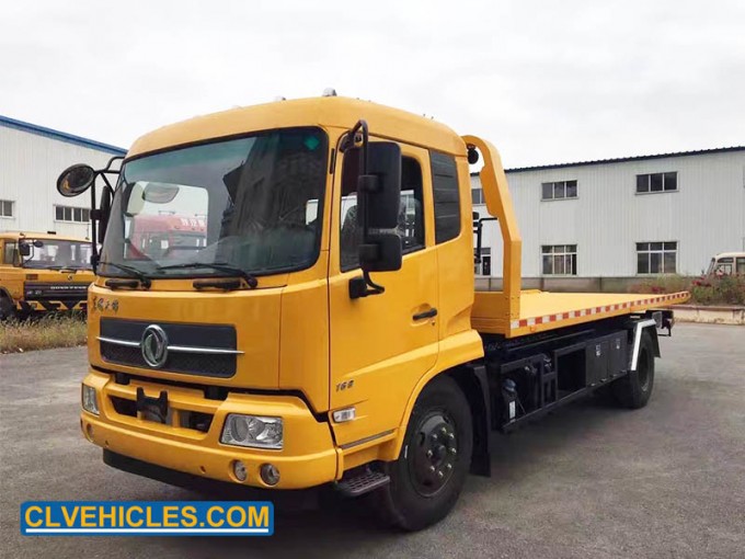 DFAC Kingrun Rhd LHD 4X2 Wrecker Flatbed Tow Truck Image1