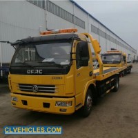 Dongdeng Light Duty 6wheels Two Car Carrier Flatbed Wrecker Tow Truck