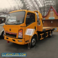 Car Towing Tow Trucks Road Marking China Flat Bed Wrecker Truck for Sale