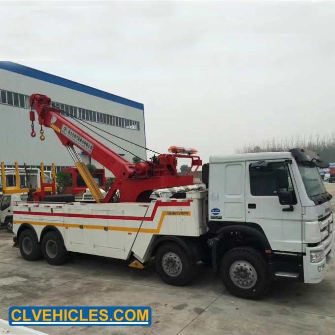HOWO 30t 40000kg Heavy Duty Recovery Vehicle Tow Truck Rotator Image1