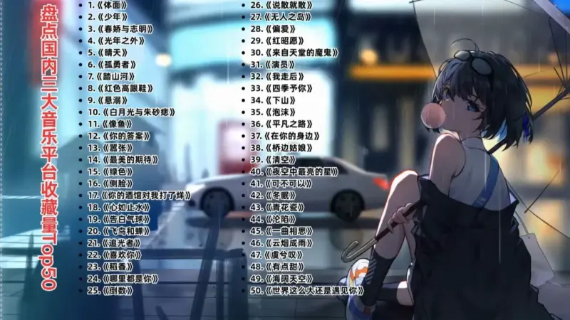 国内三大音乐平台收藏量Top50无损音质歌单带歌词 国内三大音乐平台收藏量Top50无损音质歌单带歌词