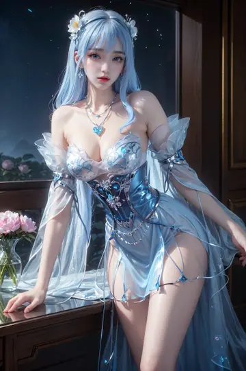 34张百炼成神宁雨蝶壁纸超清4K蓝色魅惑图包